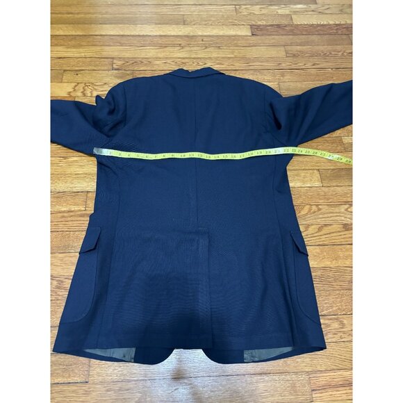 Vintage Orvis Mens Blazer Jacket Size 44L Navy Blue Wool 3 Roll 2 Gold Button - Picture 10 of 11